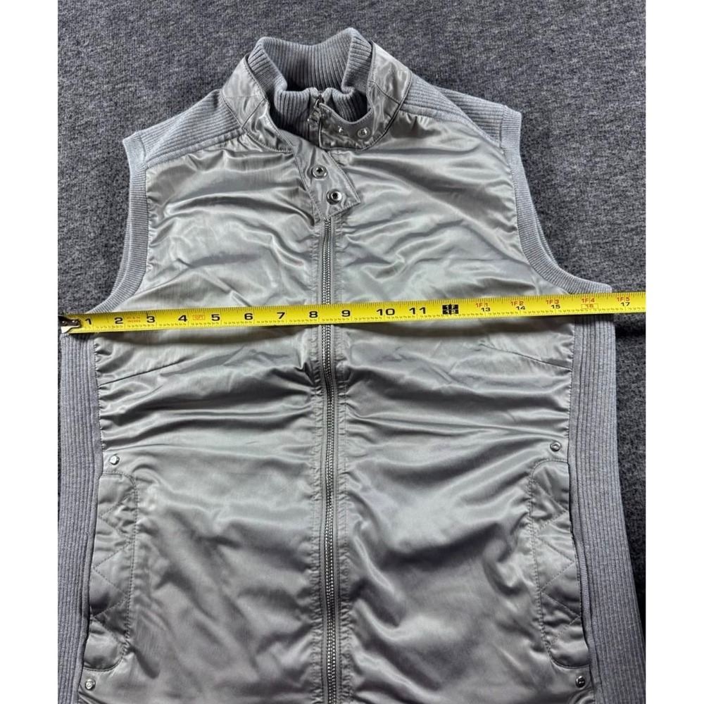Ralph Lauren Golf Womens Grey Hybrid Full Zip Vest Knit Mixed Media - Picture 5 of 7